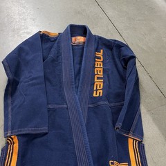 Sanabul Martial Arts Core Gi Uniform Top Jiu Jitsu Size A0 Navy/Orange