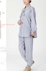 Men Women Shaolin Buddhist Monk Religion Suits Cotton Yoga breathable buckle Set
