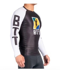 Fuji Sports Men’s Long Sleeve BTT Rash Guard Brazilian Jiu Jitsu New #4305 XL