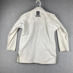 Maeda Kids BJJ Gi Jacket Size M3 White Jiu Jitsu Performance MMA Karate Utility