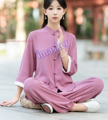 Spring Summer Women Cotton Tai chi Uniforms Kung fu Martial arts Wing Chun Suit