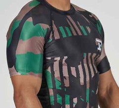 Fuji Flex Lite Mens MMA BJJ Jiu Jitsu Short ShortSleeve SS Rashguard – Camo