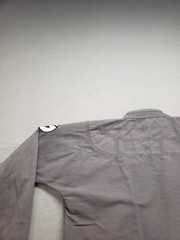 Gold BJJ Aeroweave Men Kimono Top Gray Long Sleeve Open Front 100% Cotton Active