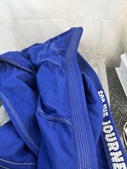 Gold Bjj Aeroweave Jiu Jitsu Gi – Size A5 Adult Blue W/Red IBJJF Judo MMA