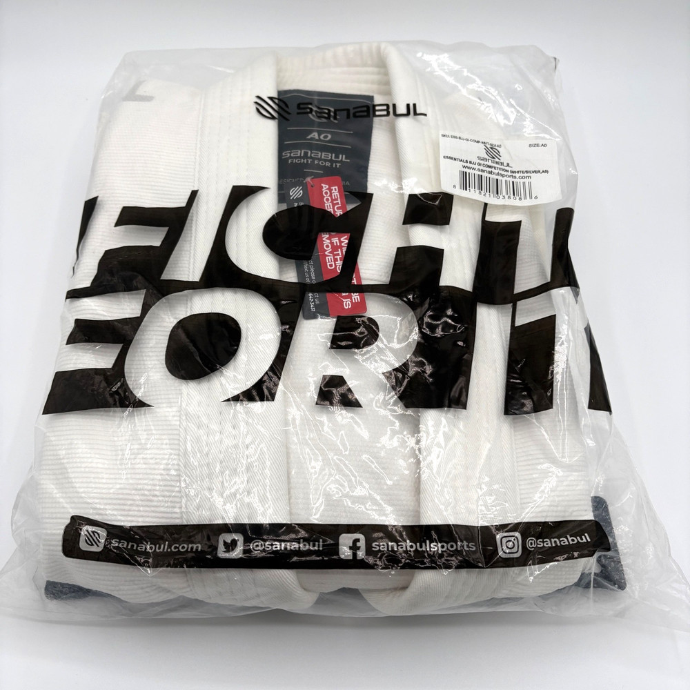 Sanabul Essential BJJ Gi Men Brazilian Jiu-Jitsu Lightweight White A0