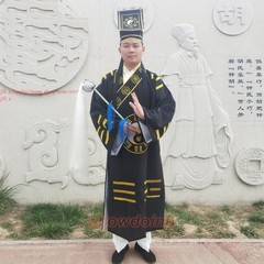 Wudang Taoist Robes Wushu kung Fu Tai Chi Morning Exercise Uniforms With Hat