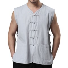 Chinese Kung Fu Tai Chi Vest Sleeveless Garment Martial Arts Wingchun Uniform