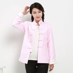 Ladies Women Traditional Chinese Tang Suit Coat Jacket Kung Fu Tai Chi Uniform
