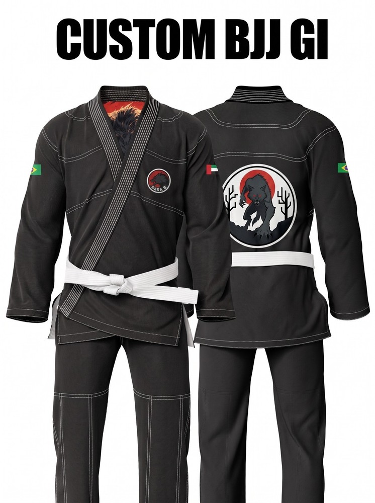 Custom Brazilian Jiu Jitsu Gi BJJ Kimono Pearl Weave Training Uniform All Sizes