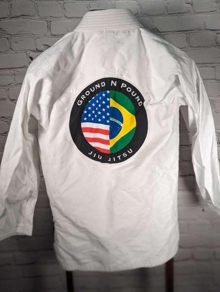 Classic Kimono JIU JITSU GI TOP SIZE A0 WHITE ADULT UNISEX GROUND POUND