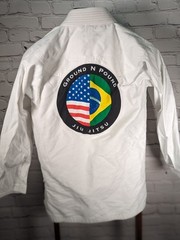 Classic Kimono JIU JITSU GI TOP SIZE A0 WHITE ADULT UNISEX GROUND POUND