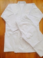 K-10 Karate Gi Uniform set Made in Pakistan official KARATE branded Fabric LSize