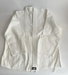 Century White & Black Martial Arts Uniform Size 2 With White & Yellow Belts