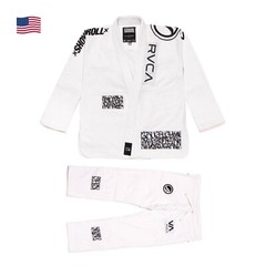 White Shoyoroll BJJ Gi Suite RVCA Batch# 105 Brazilian Jiu Jitsu Uniform 450gsm