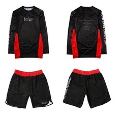 Albino and Preto Batch #33 Bodega X World Domination Rash Guard LS & short No Gi