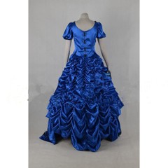 Blue Gothic Victorian Gown Interview with the Vampire Claudia Cosplay dress；【
