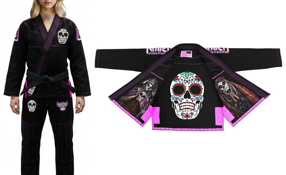 Raven Fightwear Women’s La Calavera Catrina Brazilian Jiu Jitsu Premium BJJ Gi