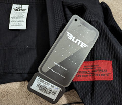 New Elite F1 Childs Gi no belt no pants black & red bjj mma boxing judo 3151