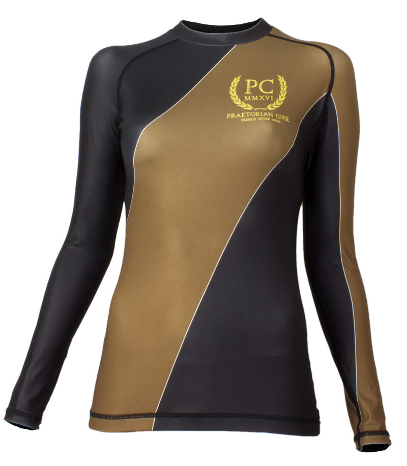 Ranked Rash Guard Long Sleeve Brown (Womens)