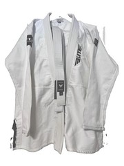 White Jiu Hi Jitsu Gi – Elite Sports – Size A4 – With White Belt