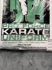 ProForce Karate Uniform Gi Men Small Size 2 White 55% Cotton Poly Martial Arts