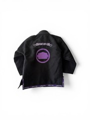 Fuji Sekai BJJ Gi Black Purple WC2 Jiu Jitsu Kimono Set Used