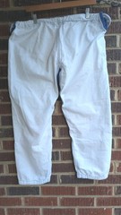 Martial Arts Pants A2 White Blue Reinforced Grappling Gi Adult Pants-40×26