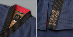 MOOTO Kumgang Grandmaster Taekwondo Karate Dobok Navy Black Collar Professional