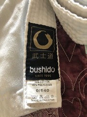 Bushido Karate Uniform The Essential Uniform Kids Sz S 0/140White Kimono Suit PO