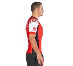 Fuji Linear Lockdown MMA BJJ Jiu Jitsu Short Sleeve SS Rashguard – Black/Red