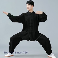 Unisex Chinese Tai Chi Suit Kung Fu Shirt+Pants Wushu Uniform Martial Art Loose