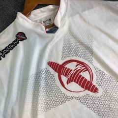 Hayabusa fKusari Training Shirt Mens 2XL White Red MMA Japanese Performance