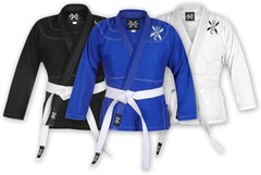 FightX Black Brazilian Jiu Jitsu (BJJ) Gi Size A5 for Men and Women