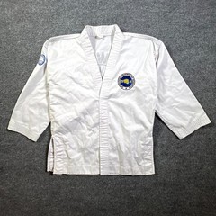 Mighty Fist Taekwondo Federation Uniform Unisex 150 White Jiu-Jitsu Martial Arts