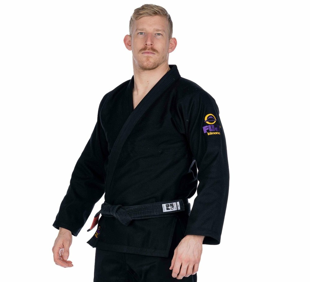 Fuji Sports All Around Mens Brazilian Jiu Jitsu Gi BJJ – Gold – Black w Purple