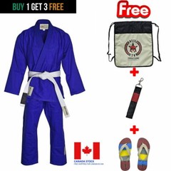 Royal Blue BJJ Suit Pearl weave Ripstop Brazilian Jiu-jitsu Kimono Fit GI