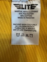 Elite Core Yellow Brazilian Jiu Jitsu MMA Karate Judo Taekwondo Kids BJJ Gi C0