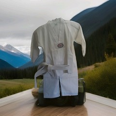 TAEKWONDO Martial Arts Karate Gi White Traditional Set Size 000 EXCELLENT COND