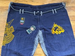 2014 SHOYOROLL 7TH SON V2 NAVY BLUE GI BATCH #33 LUKE STEWART JIU JITSU BJJ A3H