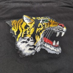 Vintage Macho Brand Karate 2 PC Gi Large Tiger & Other Patches Youth SZ O/140