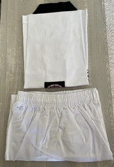 Dynamics TaeKwonDo 2 Piece Training Uniform White Black Kids Size 1/150 NEW