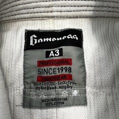 Gameness A3 Professional Fightwear Jujitsu Gi White Relson Gracie Academy