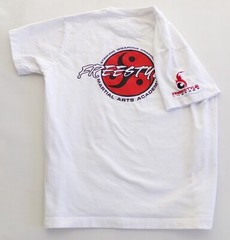 Freestyle Martial Arts Academy Unisex T-Shirt White Cotton Size S Custom Clean