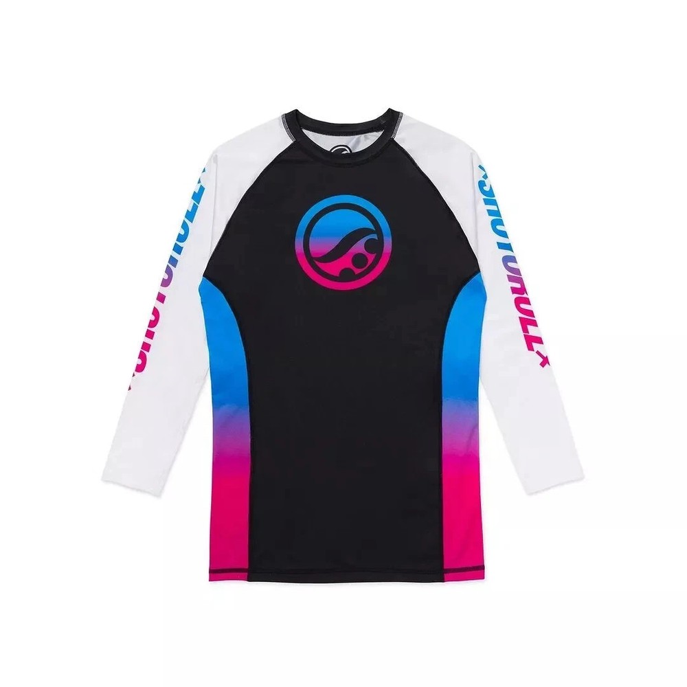 Hot Sale Custom Premium Design Shoyoroll Retro Gradient Rash Guard LS with Short