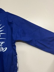 Taekwondo Gi Kids Size 1/150 Blue 2-Piece Used. With 2 Belts Green And White.