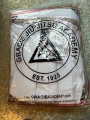 Gracie Jiu Jitsu Uniform Gi ( Size 000/110) Youth White Jacket Pants belt set