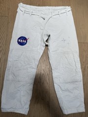Sanabul NASA BJJ Gi A1 White Jiu Jitsu Uniform Astronaut Patch Complete Gi Pants