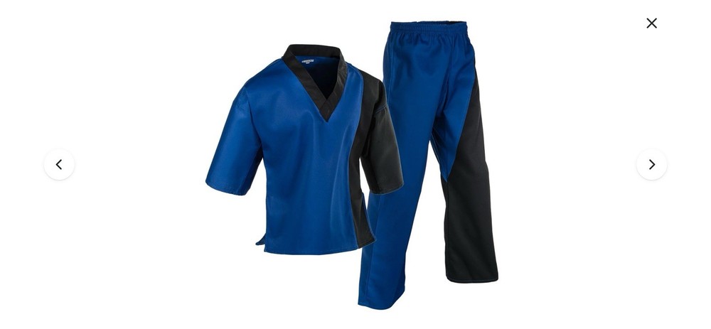 Century Splice Team Uniform 04510 Gi Pullover Pants Blue/Black Size 0 Karate TKD