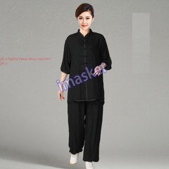 Unisex Chinese Tai Chi Clothing Kung Fu Wushu Martial Arts Suit Exercise Uniform