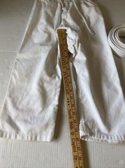 Century Kids Size 00 Martial Arts Youth Uniform Suit 2 Piece With Belt White